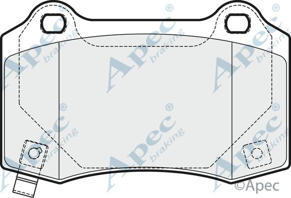 APEC BRAKING Bremžu uzliku kompl., Disku bremzes PAD1688